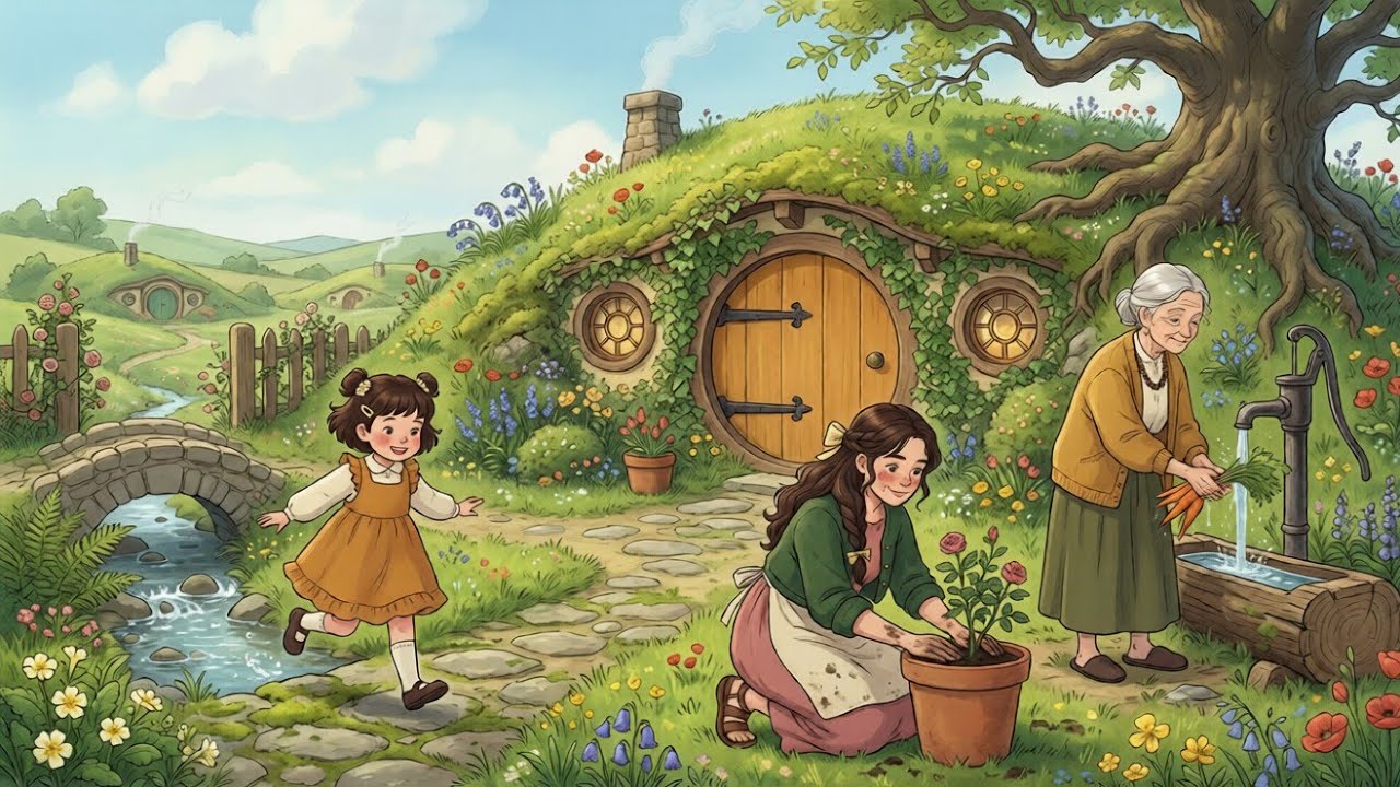 A Quiet Day in the Hobbit Hill 🌿| Baking Bread🥖, Warm Soup & Firefly Evenings