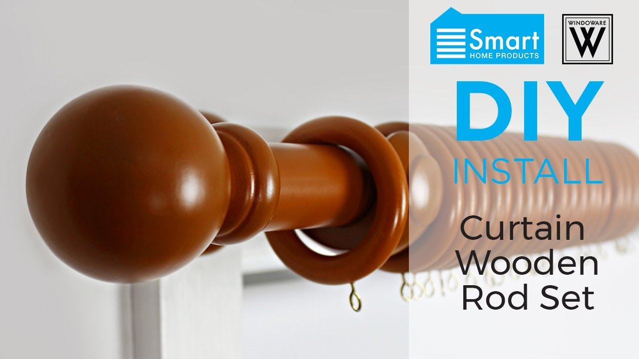 How to a install a Curtain Wooden Rod Set