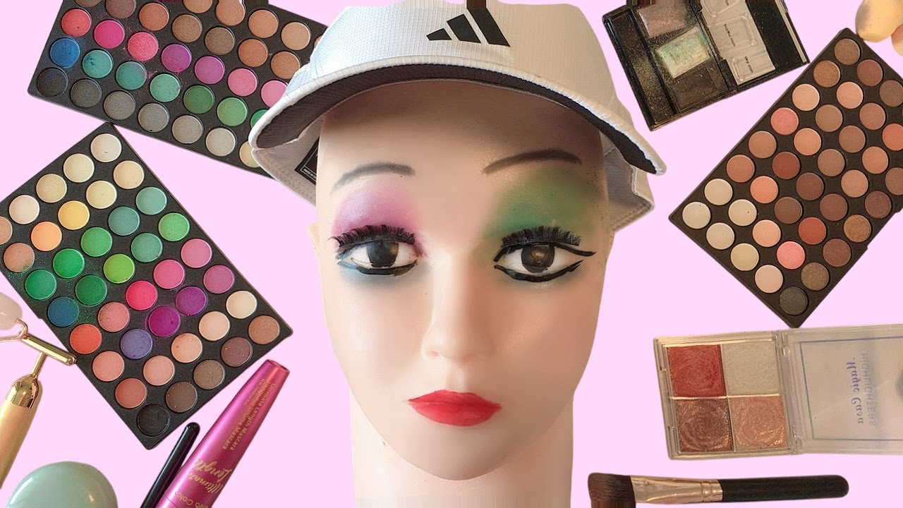 ASMR Makeup on Mannequin 🎭 (No Talking) | ASMR Harley Quinn Makeup 💋 🎀 Satisfying Videos
