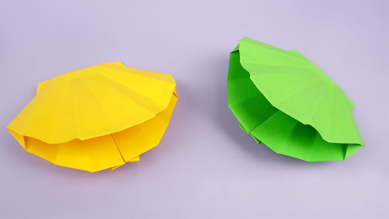 Muschel falten - Muschel basteln mit papier - Tiere falten einfach | DIY Bastelideen