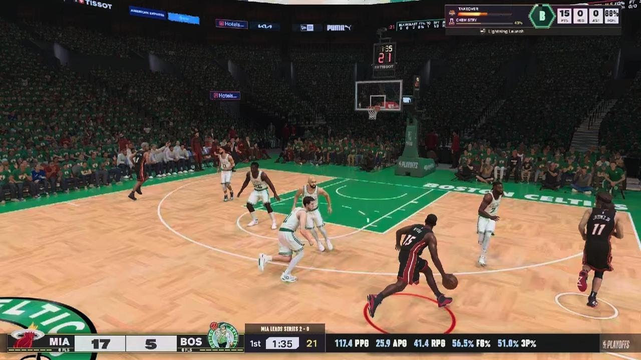 NBA 2K25 Boston Celtics vs Miami Heat Road to championship Game 3
