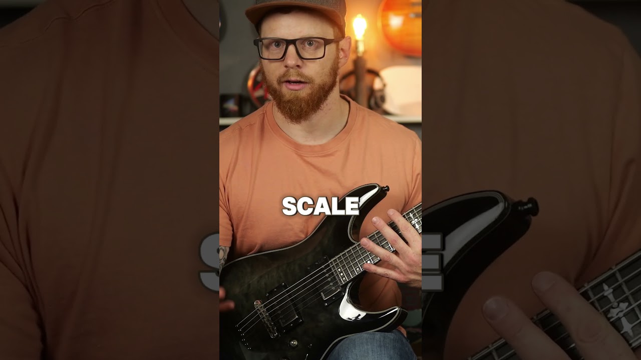 Минорная гамма для риффов 🤘#урокигитары #тяжелыйметал #теориямузыки