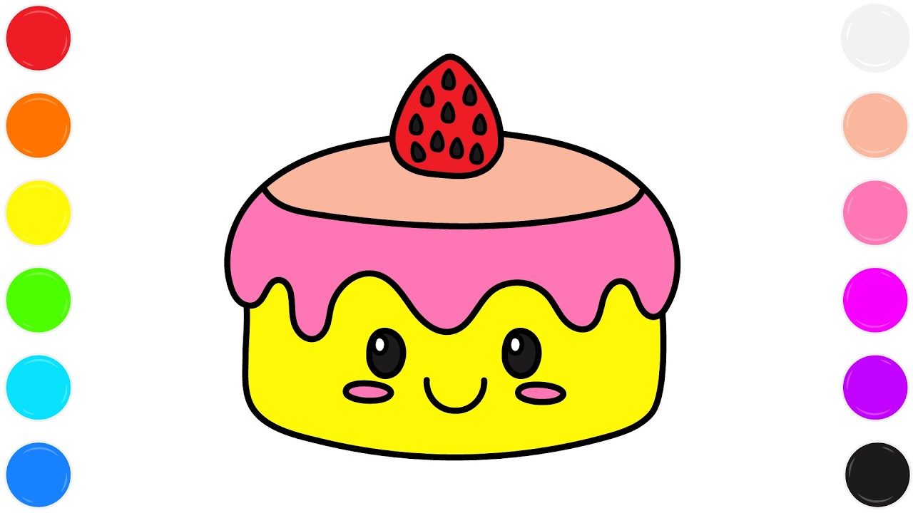 🎂 Birthday Cake Coloring Page for Kids | Cute Party Drawing Fun 🍰