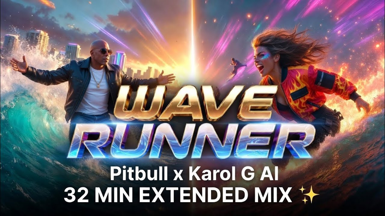 Pitbull ft. Karol G - Wave Runner (AI Extended Mix 32 Min 2026) 🔥 Beach Party Anthem