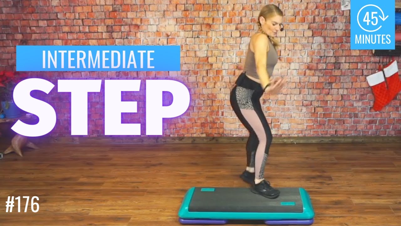 45 Minute Intermediate Step Aerobics Class 🔥133 BPM 🔥 CDornerFitness #176