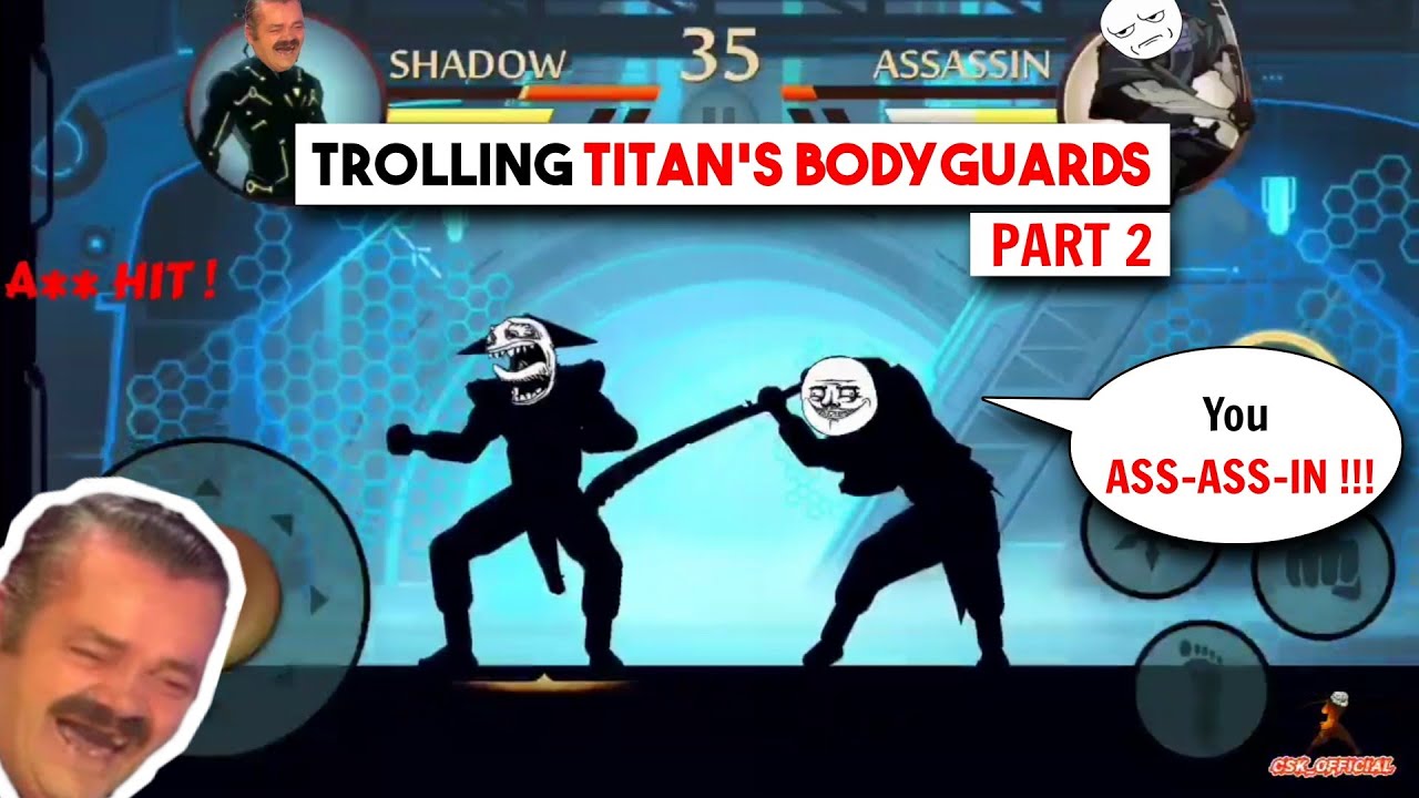 Trolling Titan's Bodyguards PART 2 | CSK OFFICIAL | Shadow Fight 2