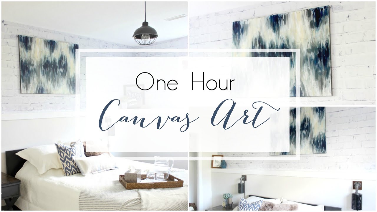 DIY Canvas Art | Large Scale DIY Acrylic Painting [in less than an HOUR!]