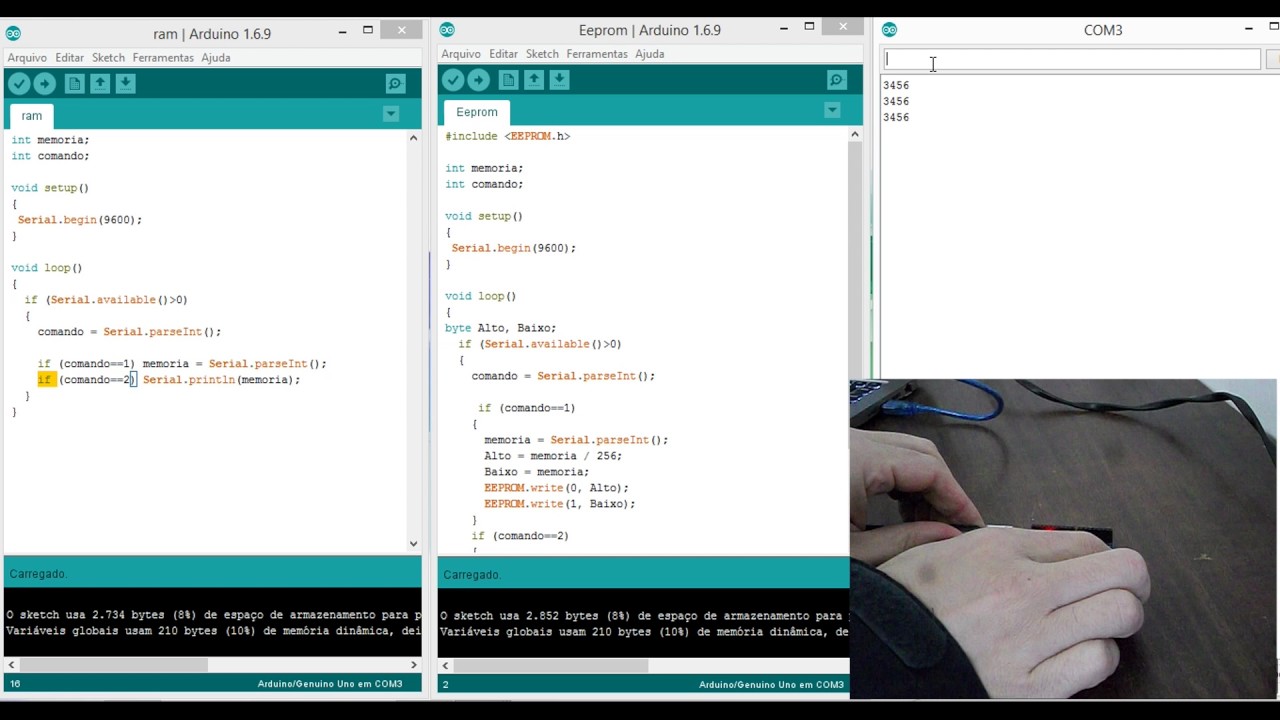 Armazenar Dados no Arduino - EEPROM - Memória Retentiva