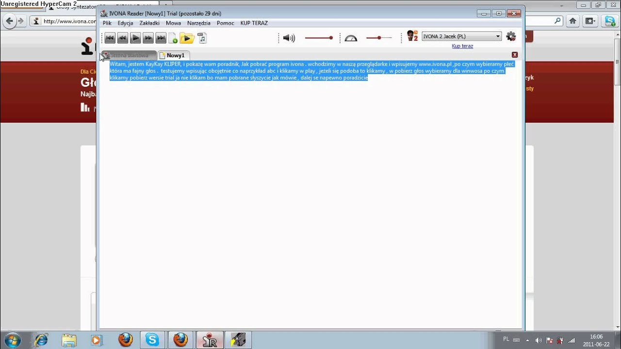 Jak pobrać program ivona za darmo PORADNIK