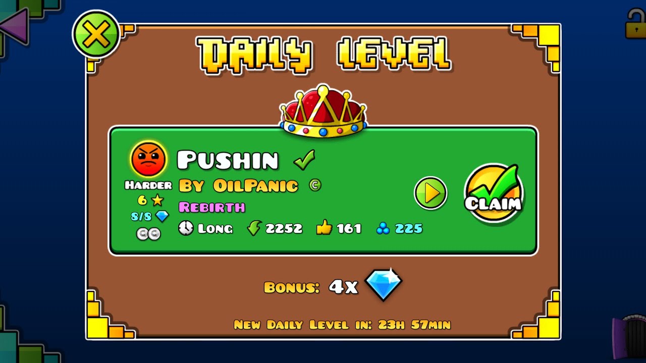 #1929 Pushin (by OilPanic & More) [Geometry Dash]