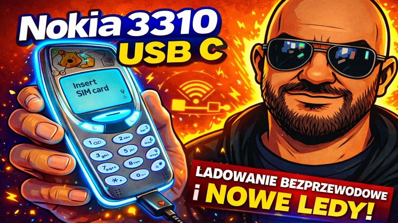 Nokia 3310 w 2026?! Zr&oacute;b to sam! DIY USB-C, ładowanie bezprzewodowe i LED-y 🤯