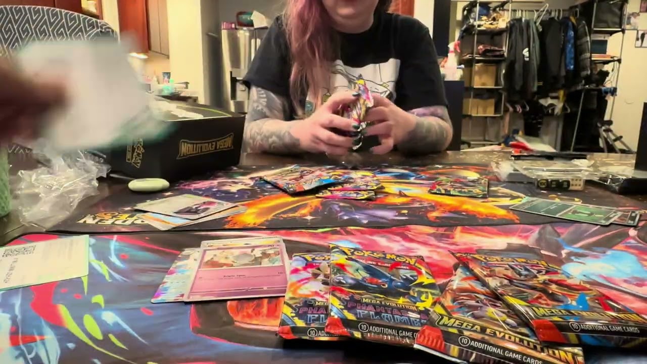 Opening Mega Evolution ETB &3Phantasmal Flames pack. #pokemon #megaevolution #ETB #phantasmalflames 