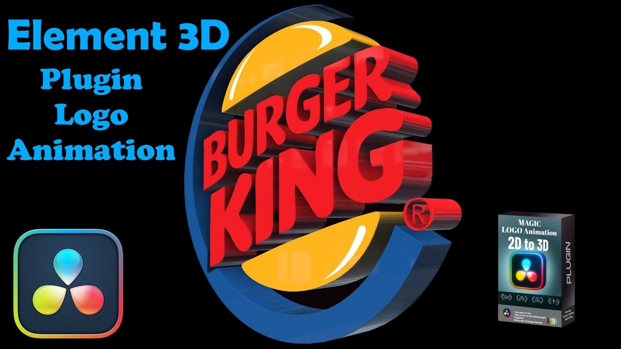 3D Logo with Original Colors Tutorial in DaVinci Resolve  | Element 3D Plugin Logo Animation 🎥🔧