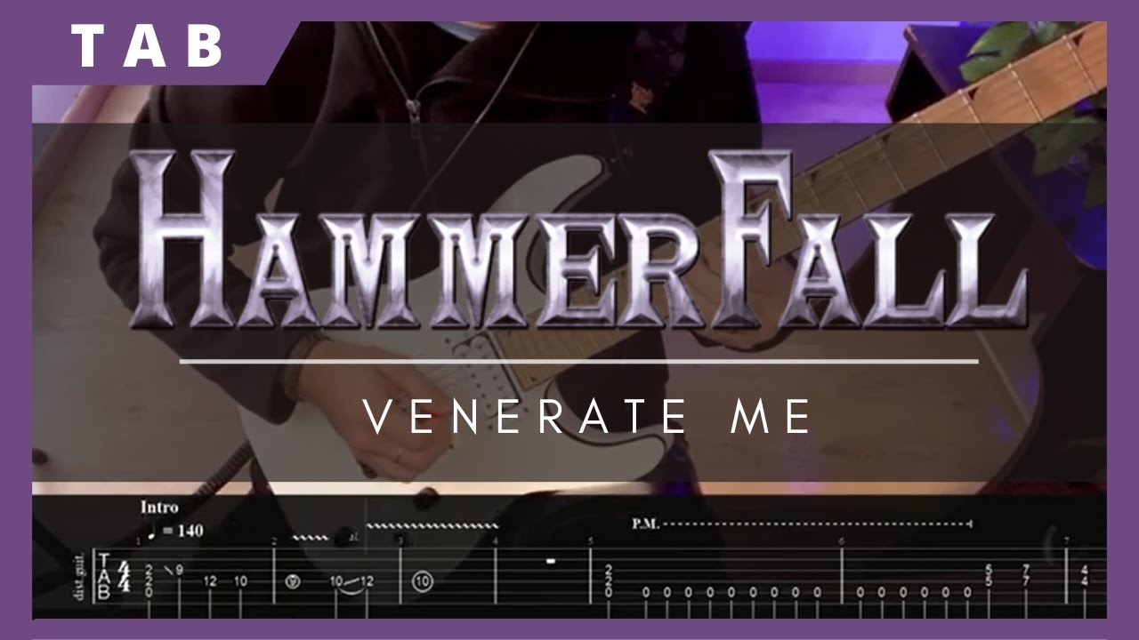 HammerFall - Venerate Me | [TAB + Rhythm Guitar Cover] 