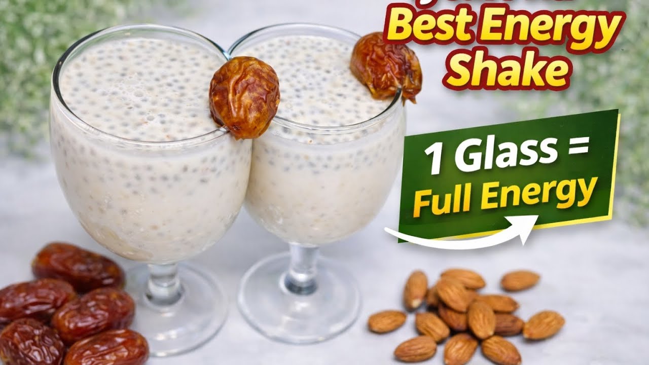 Iftari Ka Secret Energy Shake | 1 Glass Me Full Energy! Khajoor, Badam & Tukhmalanga”