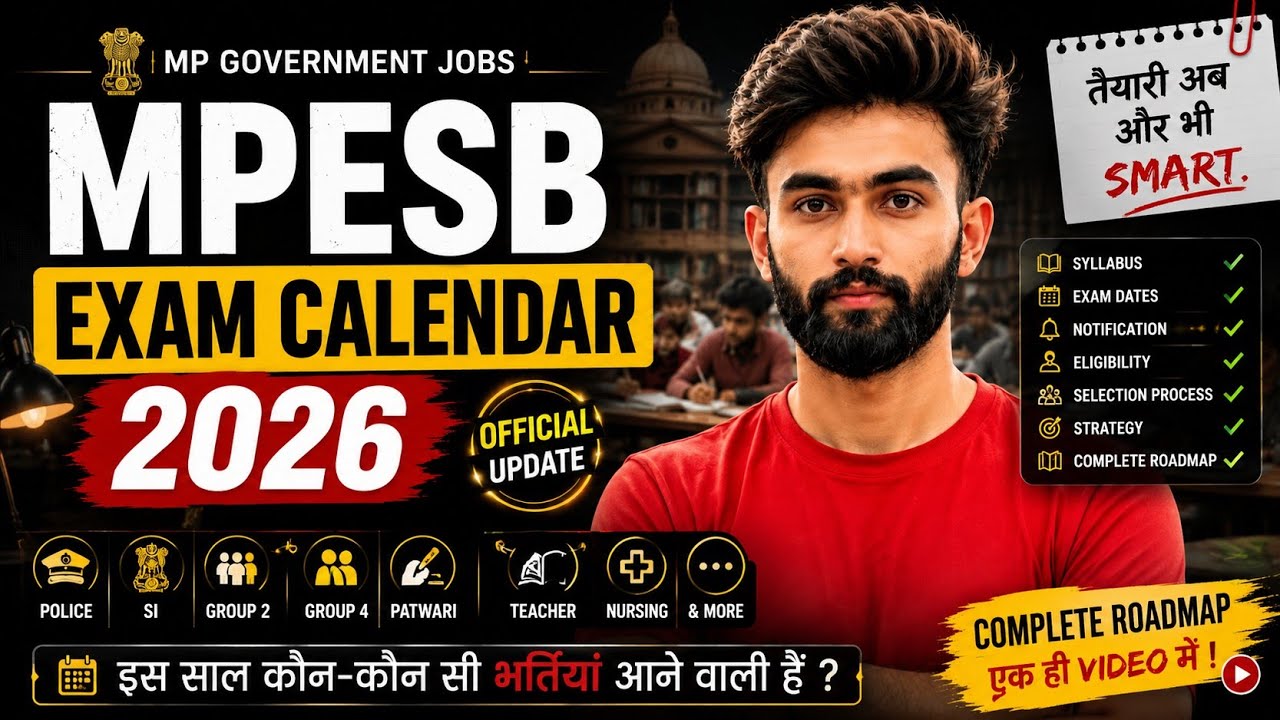 MPESB Exam Calendar 2026 | MP Govt Jobs 2026 | Complete Roadmap & Upcoming Vacancies