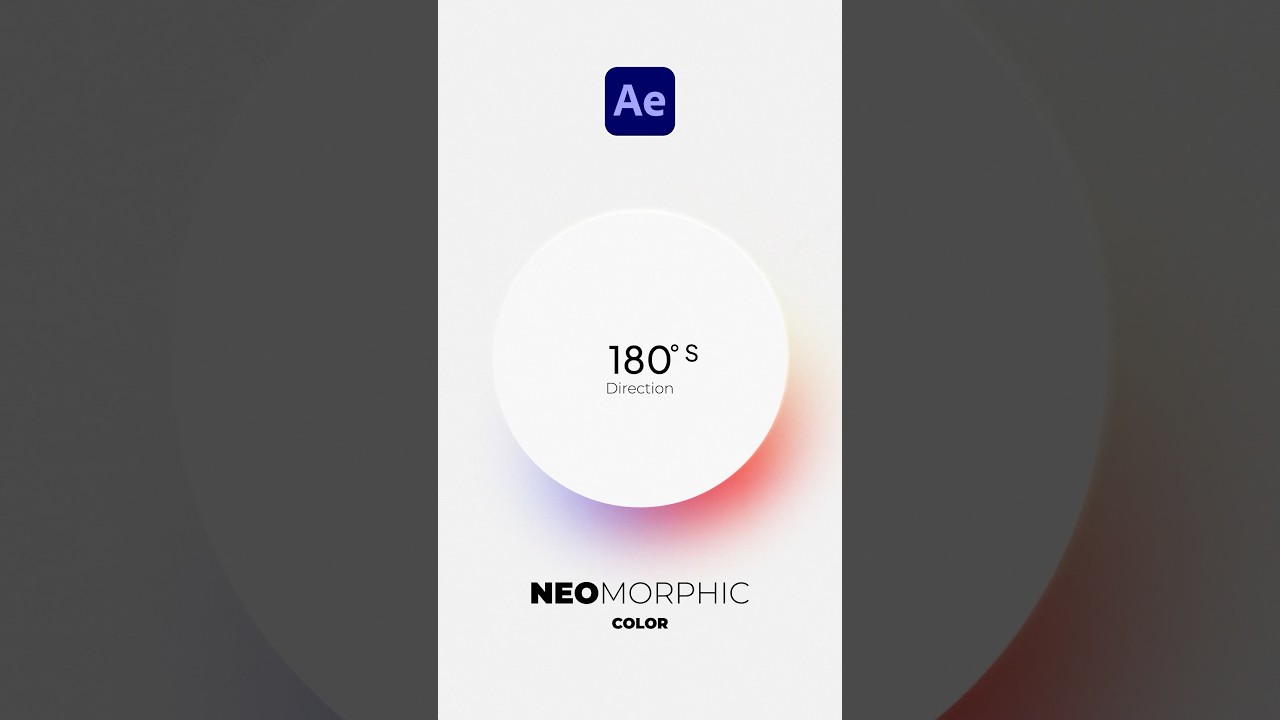 Создание минималистичной неоморфной цветной анимационной графики в After Effects