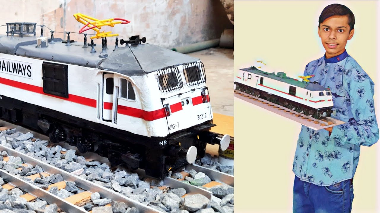 How To Make Train Engine |  WAP 7 | Ghaziabad Locomotive Model | Cardboard Train | World of Models.