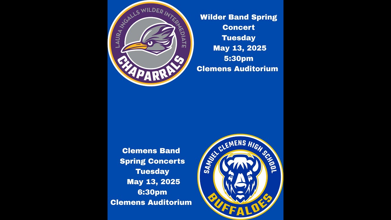 Wilder Intermediate and Samuel Clemens High School Band Spring Concert 2025