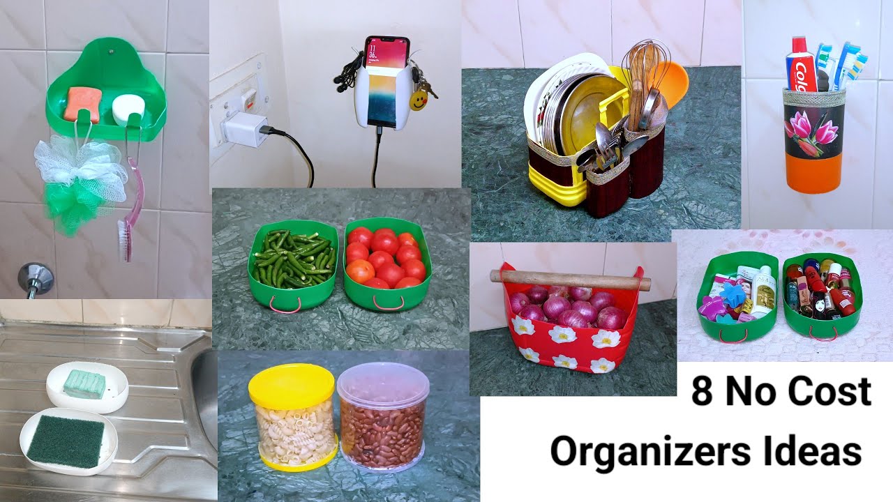 8 New No Cost Organizers Ideas From Waste Materials/Plastic Bottle Reuse Idea/Oil Can Reuse Idea/Diy