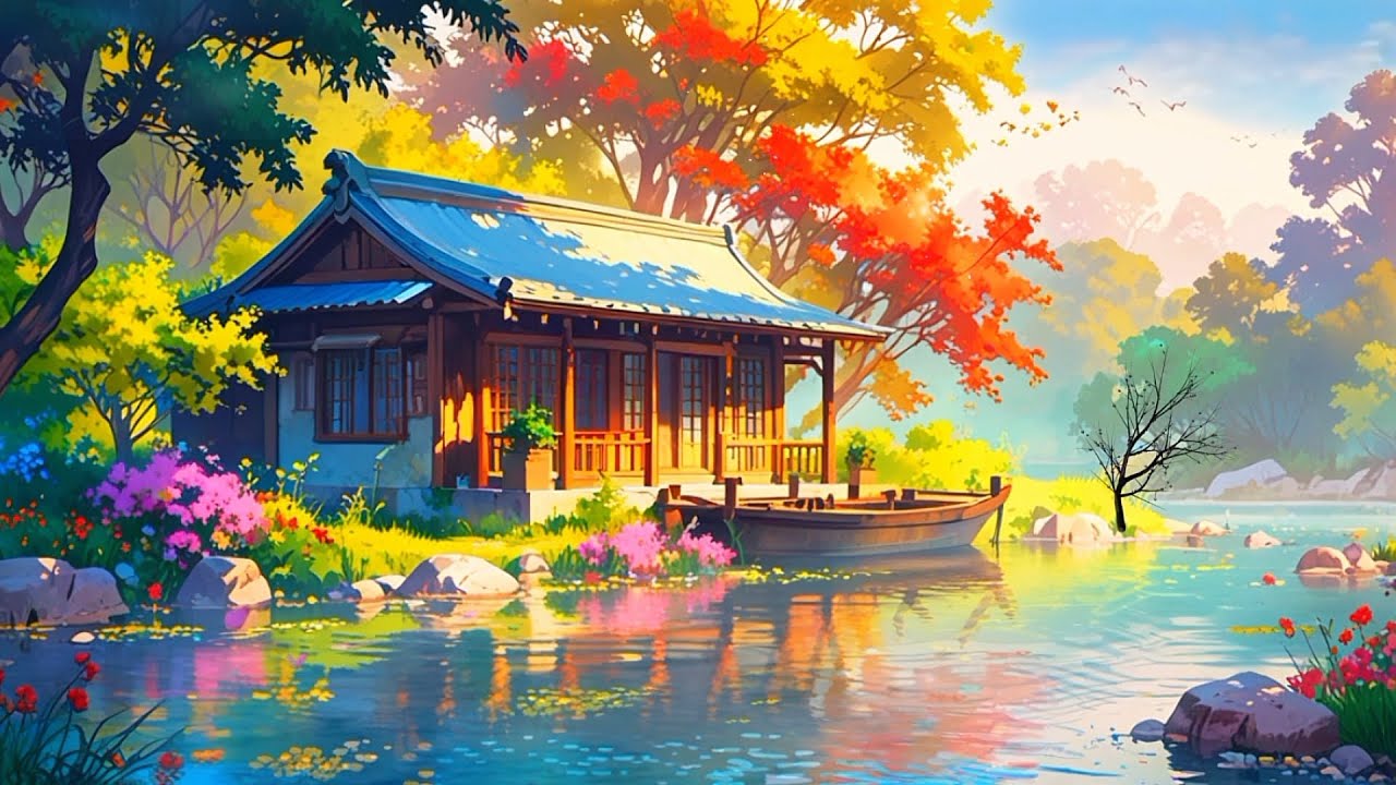 Peaceful Relaxing Piano with Water Sounds - Sleep Music, Stress Relief Music, Stop Overthingking