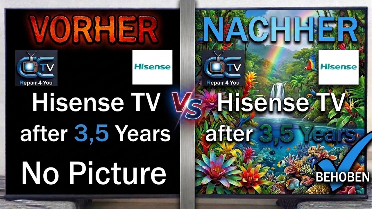 Hisense Model 55A63H nach 3,5 Jahren schon Backlight defekt. After 3,5 years Backlight Issue