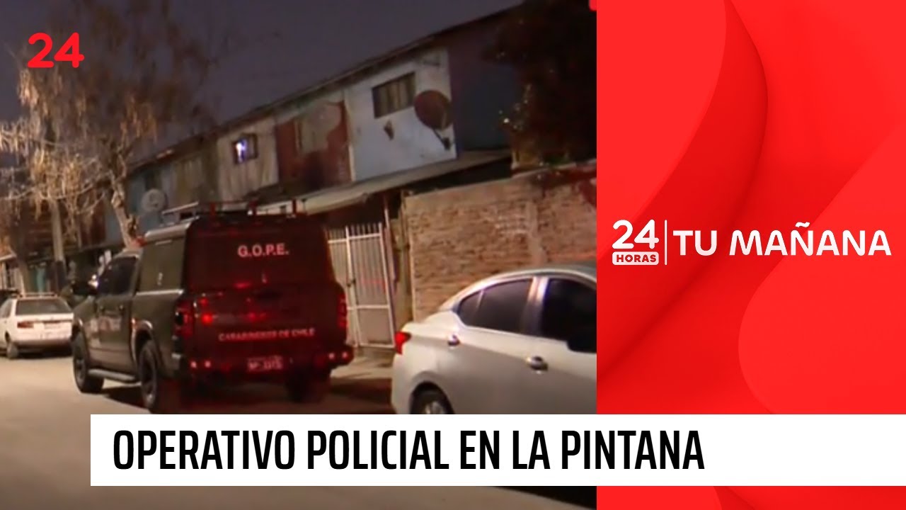 Operativo policial por allanamiento a domicilio en La Pintana | 24 Horas TVN Chile