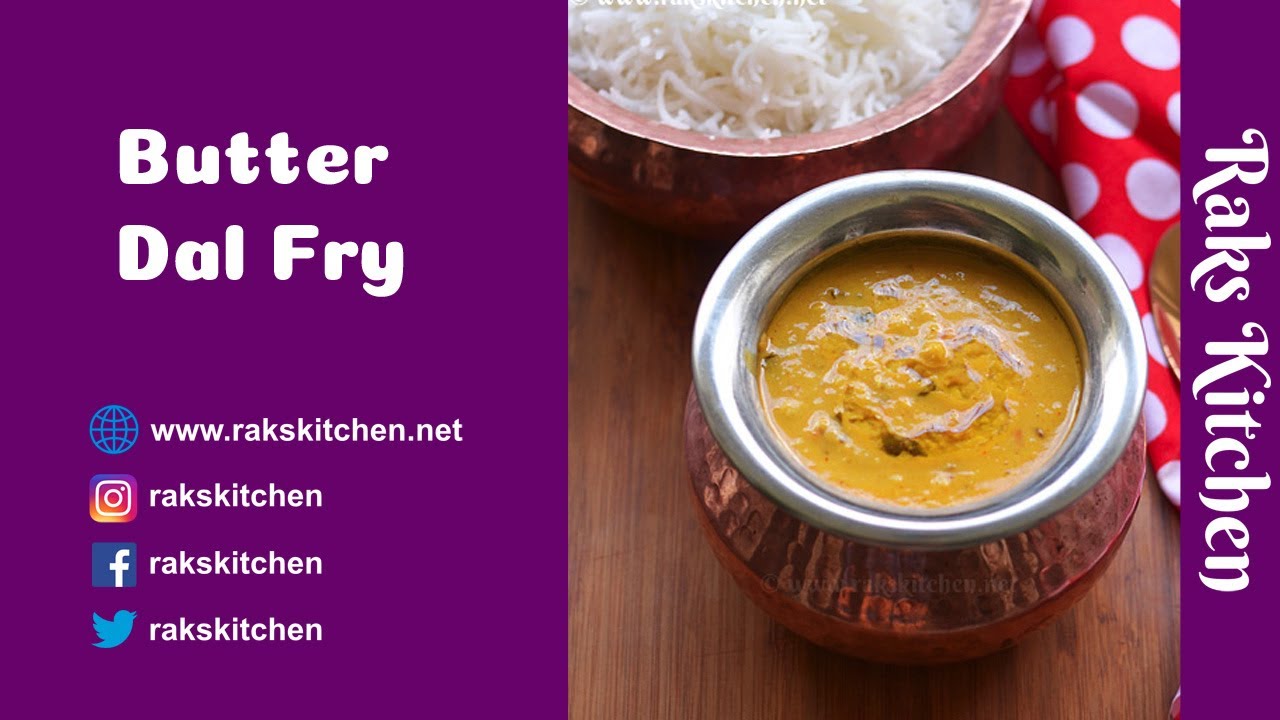 Butter dal fry with masoor dal, rich creamy dal