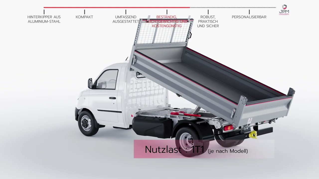 HINTERKIPPER AUS ALUMINIUM-STAHL KONFIGURATION FÜR PIAGGIO