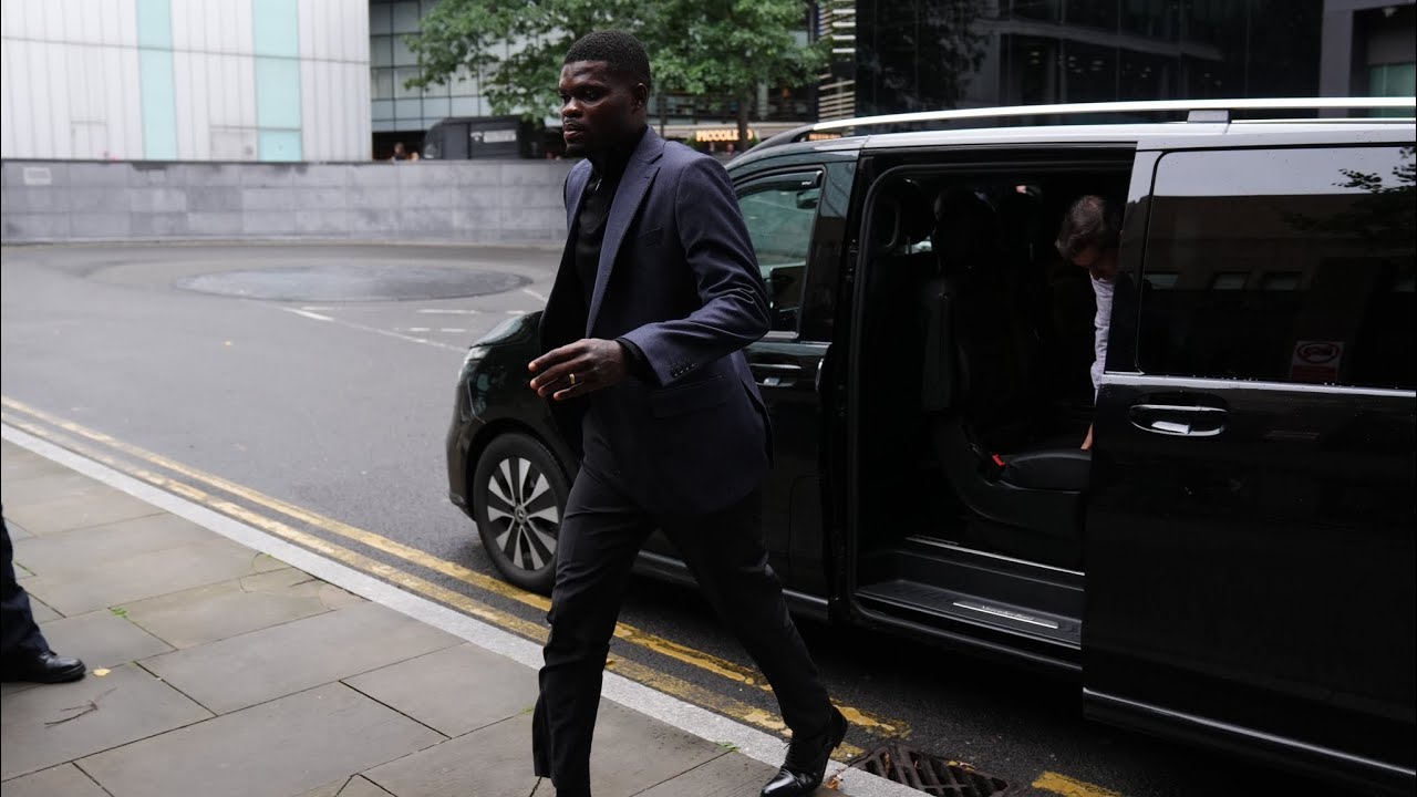 Partey appears in Southwark crown court, London  to begin the hearing of his r&auml;p&euml; case allegation