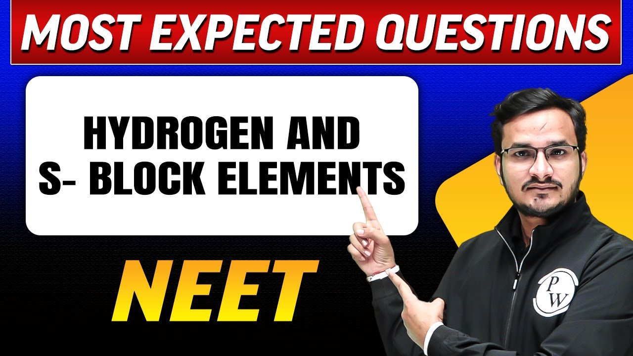 HYDROGEN And s- BLOCK ELEMENTS: Most Expected Questions in 1 Shot | NEET