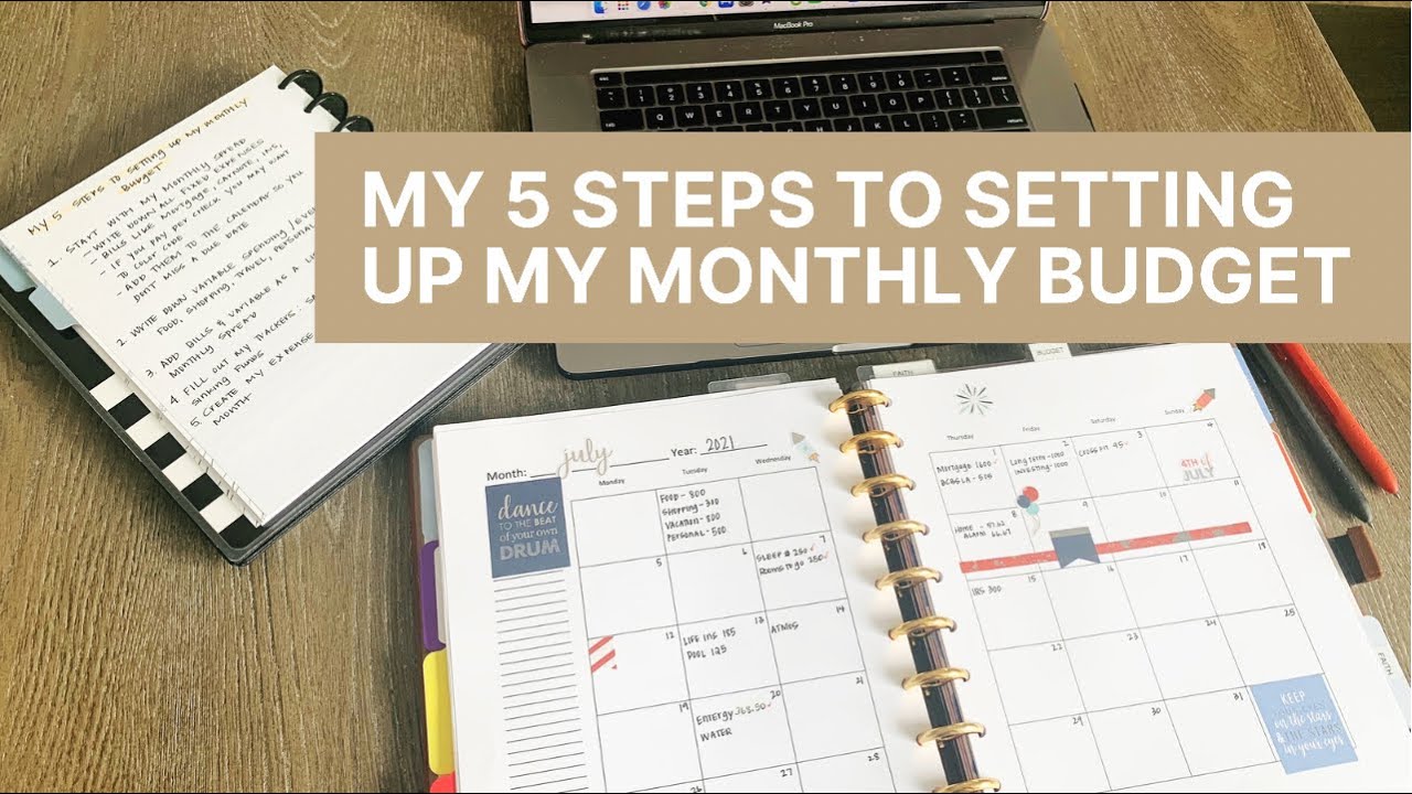 My 5 Steps For Setting Up My Monthly Budget