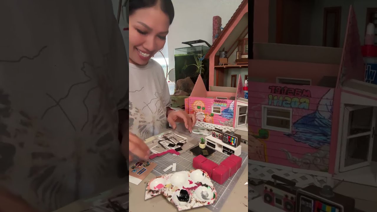 Crafting with Phebe is live! miniature doll house builds “Kame 🏡”