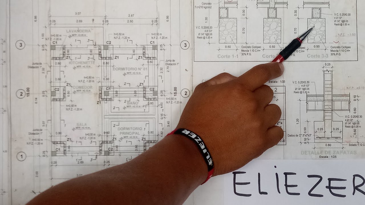 4 TRUCOS en un plano de cimentación -TECHO PROPIO