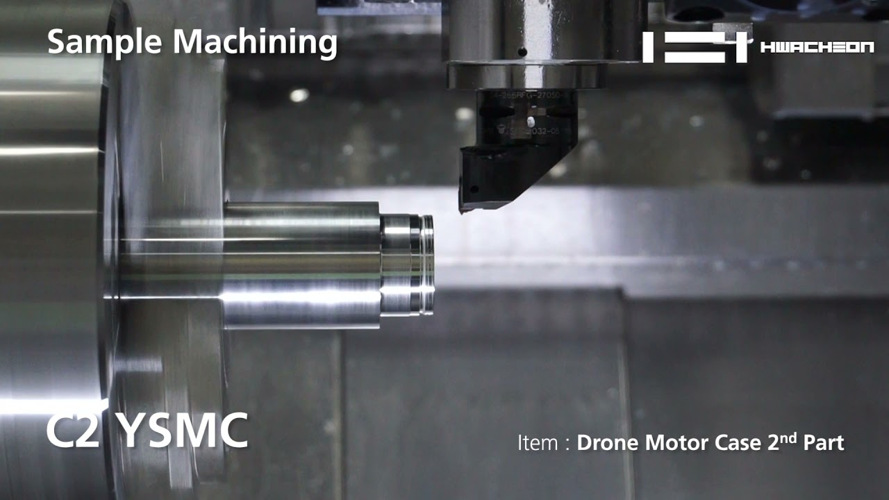 C2 | Drone Motor Case | CNC Lathe | Horizontal Turning Center | Hwacheon Asia