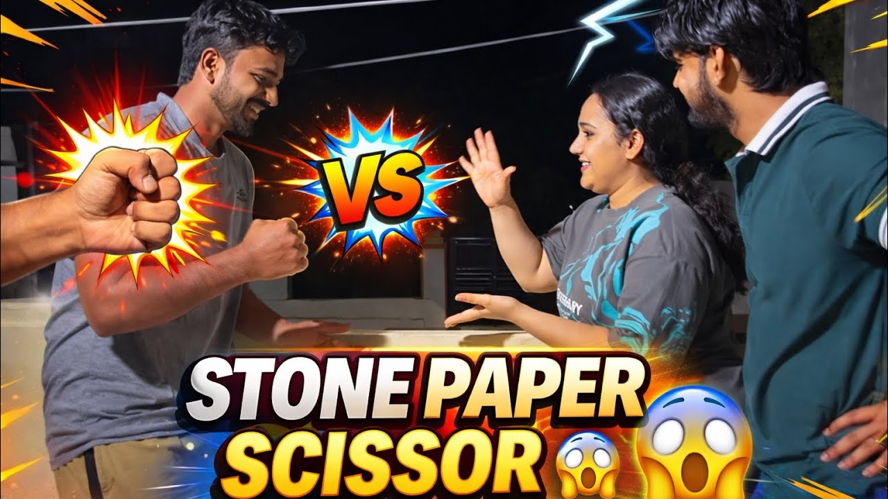 Stone paper scissor  Jo Harega louki ka juice piyega 😱🤣