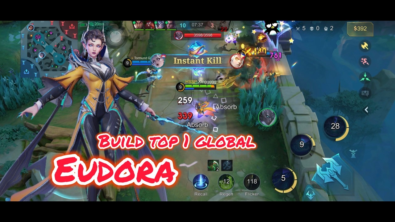 11 KILLS 0 DEATHS!! OP EUDORA ONE-SHOT MONSTER!! – TOP 1 GLOBAL BUILD | MLBB