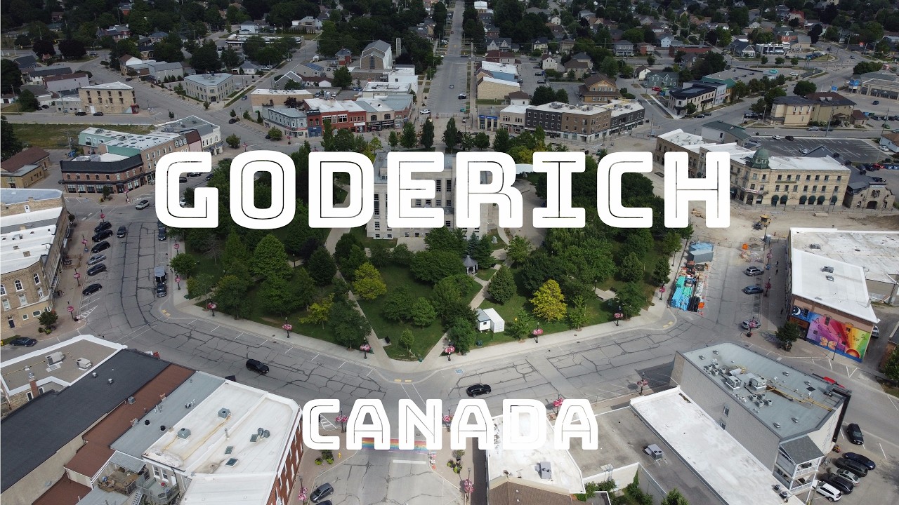 Canada | Goderich, Ontario | Menesetung Bridge, Harbour & Lake Huron Views 4K Drone Footage