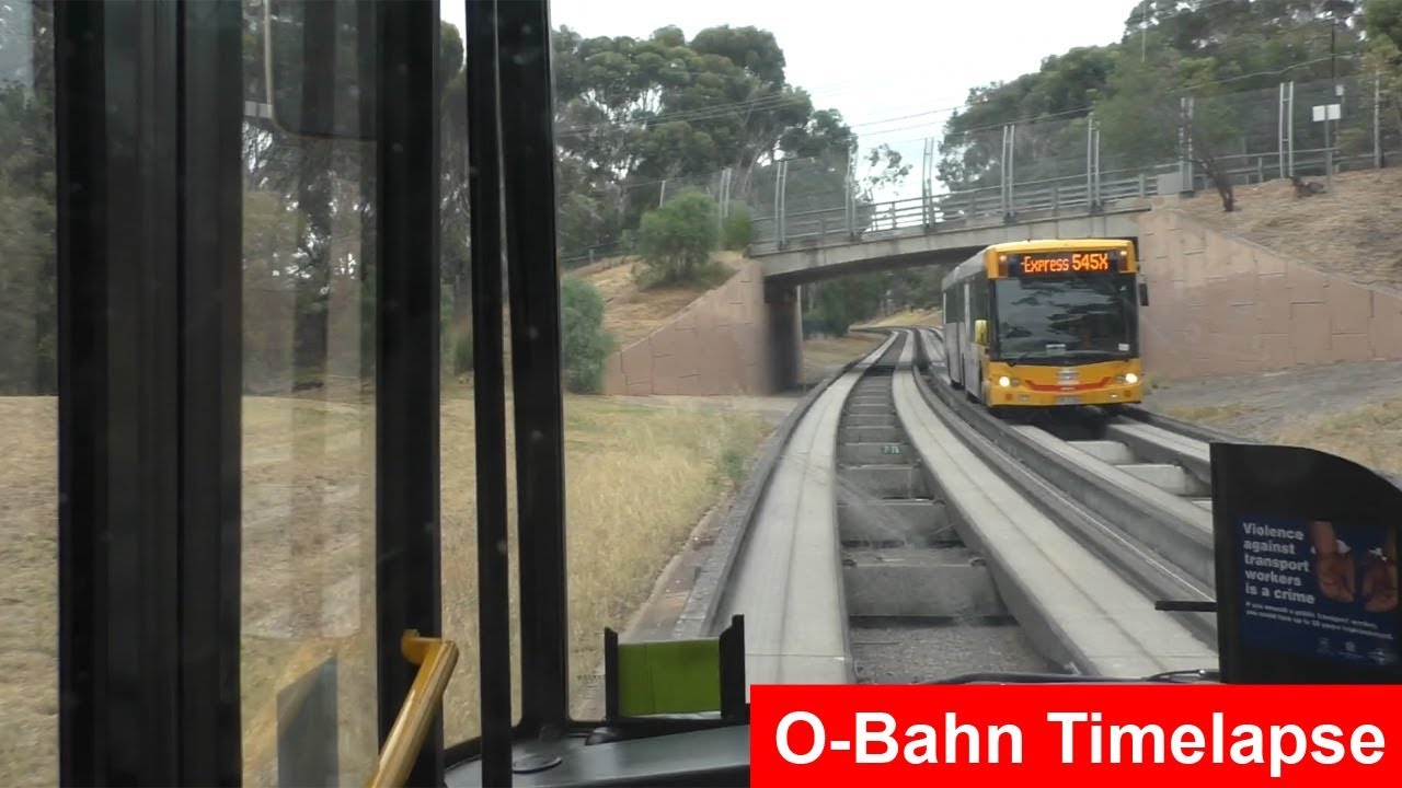 Adelaide's O-Bahn Busway Timelapse: Tea Tree Plaza - City