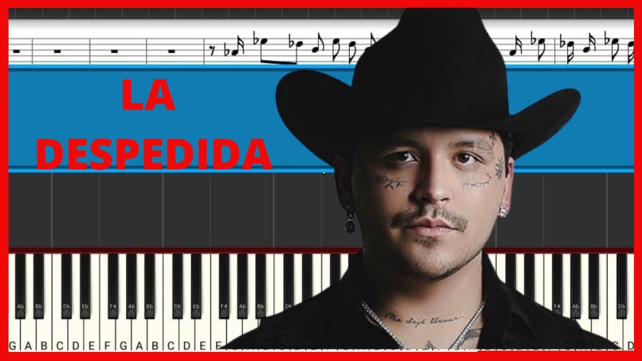 Christian Nodal - La Despedida | Piano Tutorial | Midi