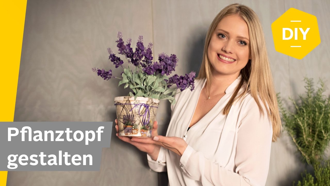 DIY: Blumentopf in Serviettentechnik gestalten | Roombeez &ndash; powered by OTTO