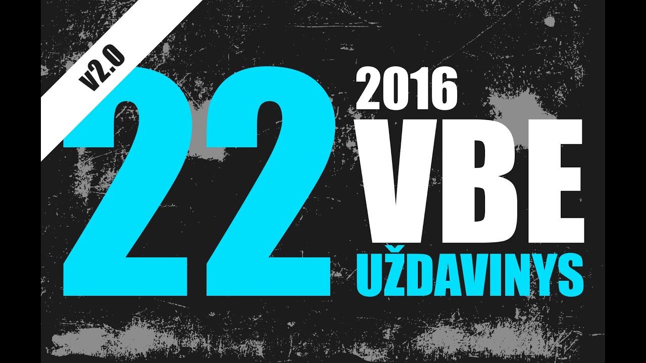 22 uždavinys | VBE 2016 (2 sprendimas)