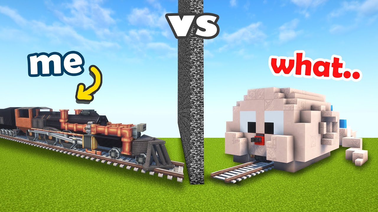 Modded Minecraft TRAIN Build Battle! Who Makes The Best Train?
