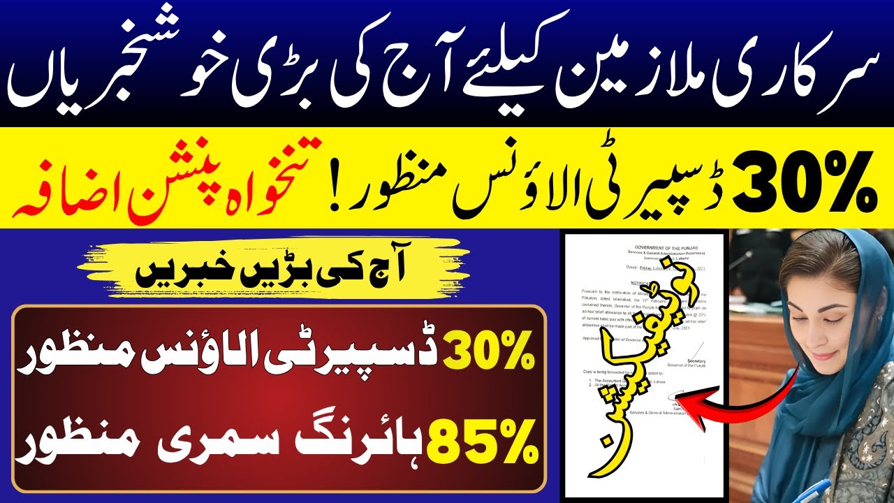 85% House Rent Ceiling Increase Approved | 30% Disparity Allowance Approved | Salary & Penstion News