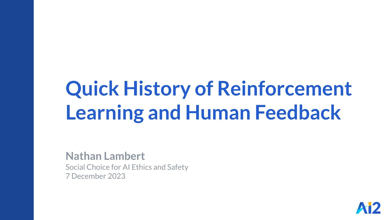 15min History of Reinforcement Learning and Human Feedback