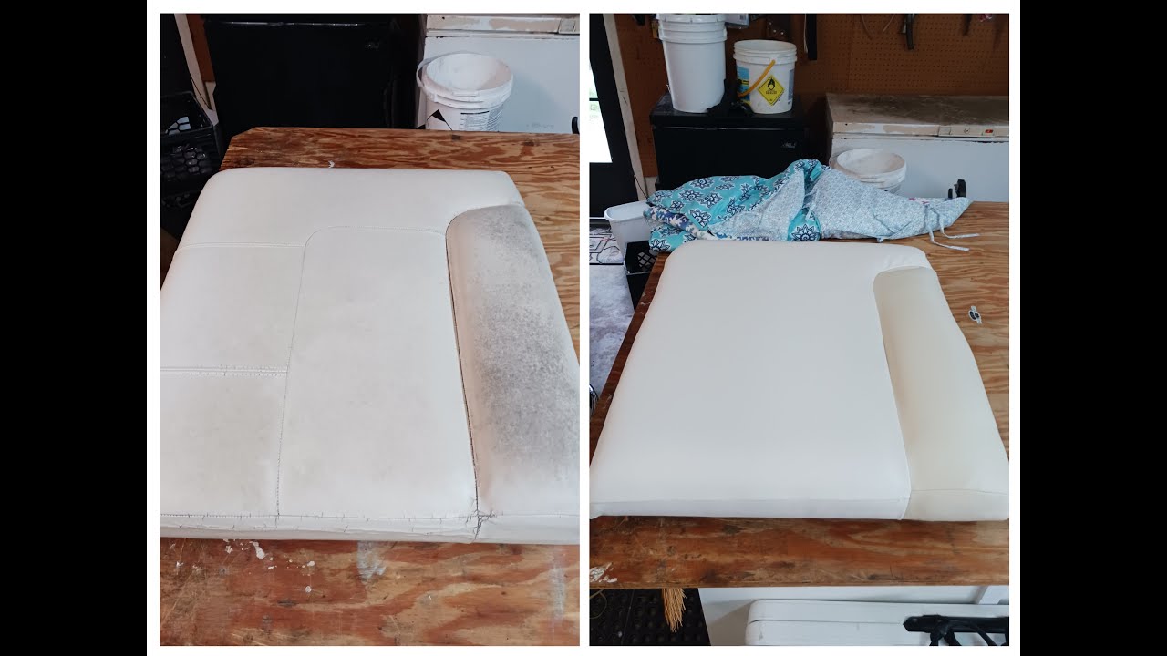 Reupholster boat seats with marine vinyl