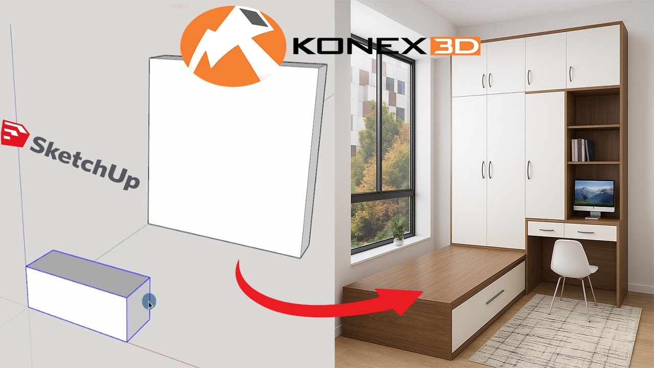Diseño de Dormitorio con Cama Nido en 3D con Sketchup|Parte 1 🧰