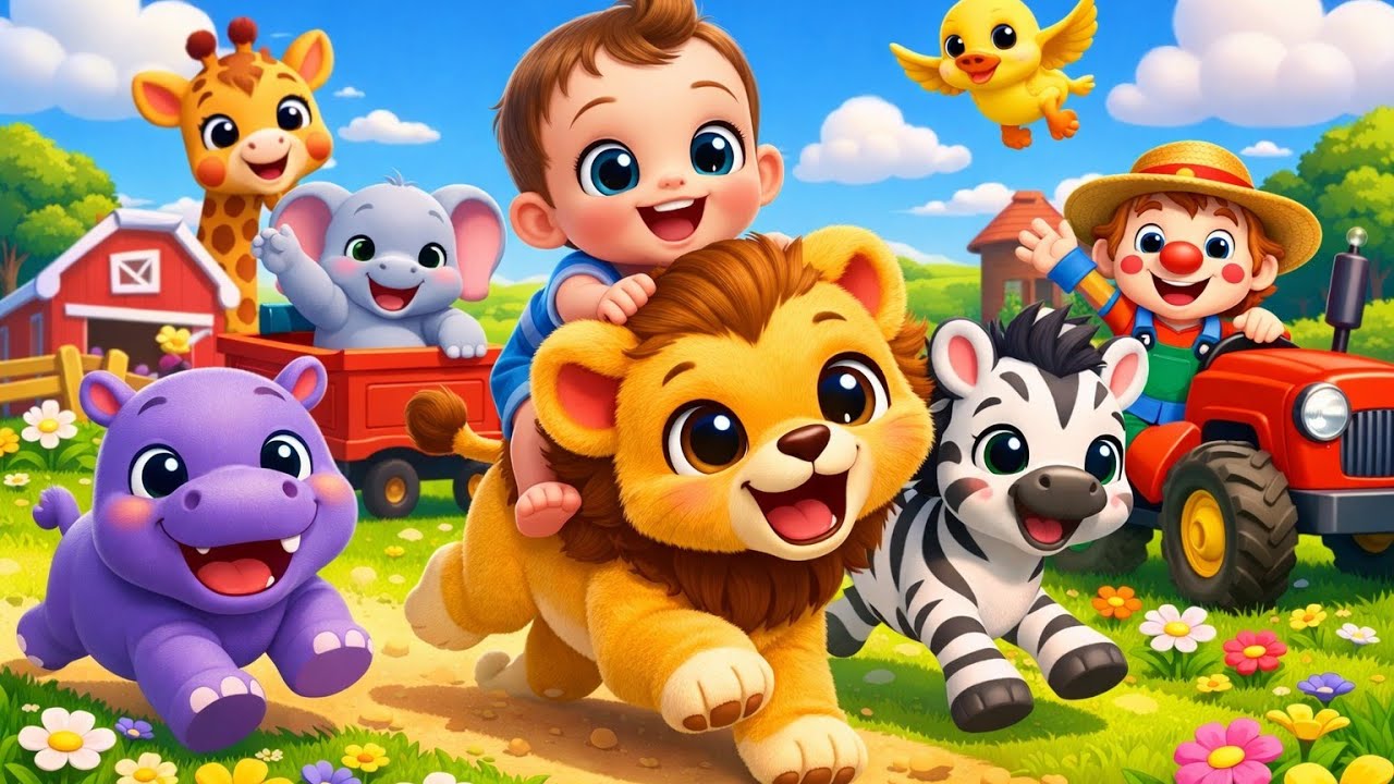 Old MacDonald Song with Safari Animals 🦁🐒🦓🐘 | KidssVenture - Nursery Rhymes & Kids Songs 🎈🌈