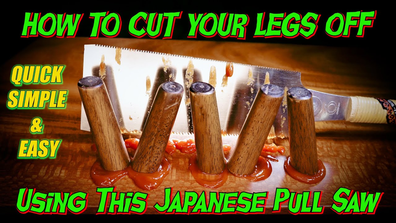 How To Cut Your Legs Off Using This Japanese Pull Saw 😱😳😲  Wood Working with Mr. Kevin