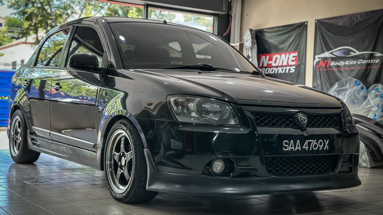 Proton Saga BLM Mivec PU Front Skirt Install
